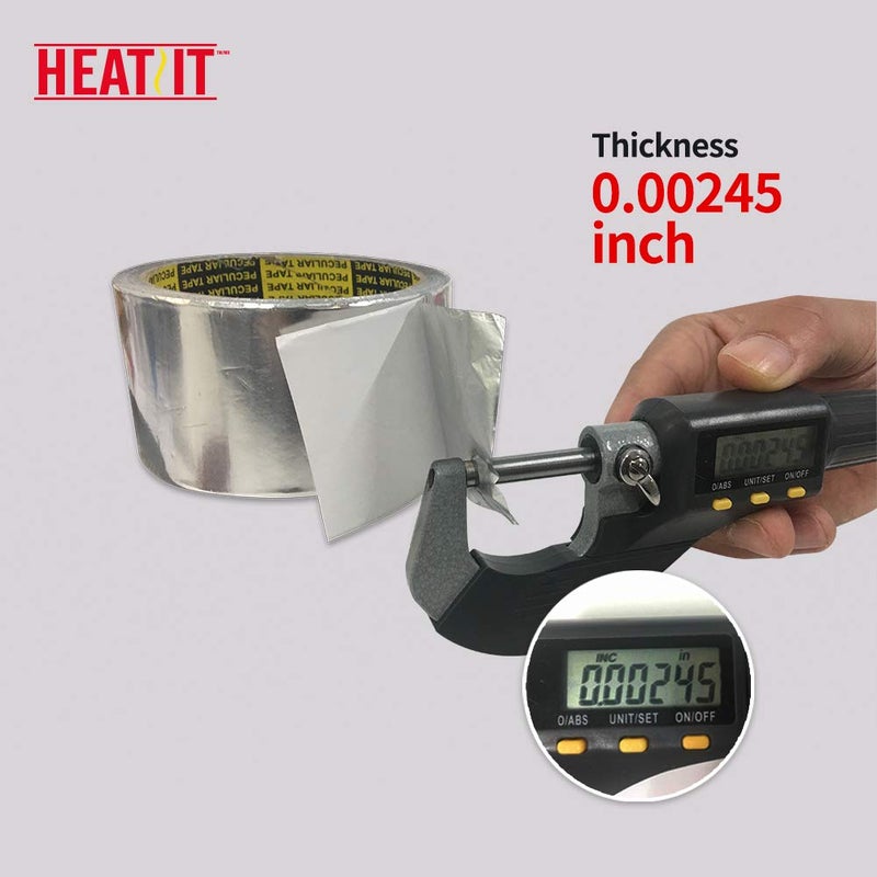 HEATIT Aluminum Foil Tape Professional Grade 2 inch x 30 feet (10yard Length) Thick 5.3mil (2.4mil foil and 2.9mil Backing Paper) for HVAC, Ducts, Pipes, Metal Repair, Heating Cable Application etc - Image 2